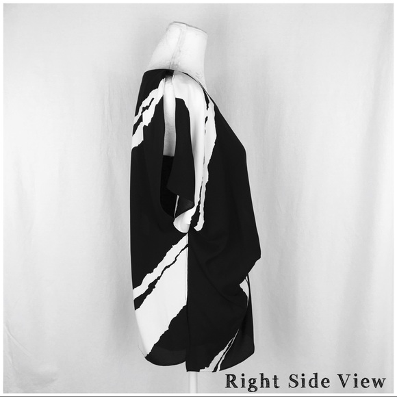 Kenneth Cole New York Draped Chiffon Blouson Top - Picture 2 of 6